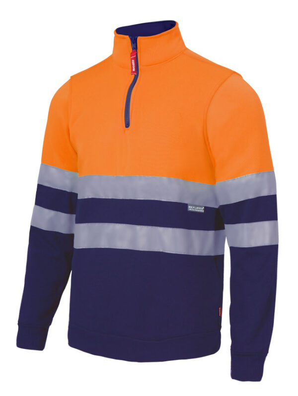Sudadera Bicolor Cremallera AV